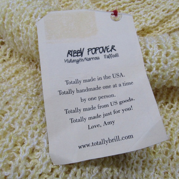 NEW Amy Brill Ribby Popover Marigold Yellow - Picture 4 of 5